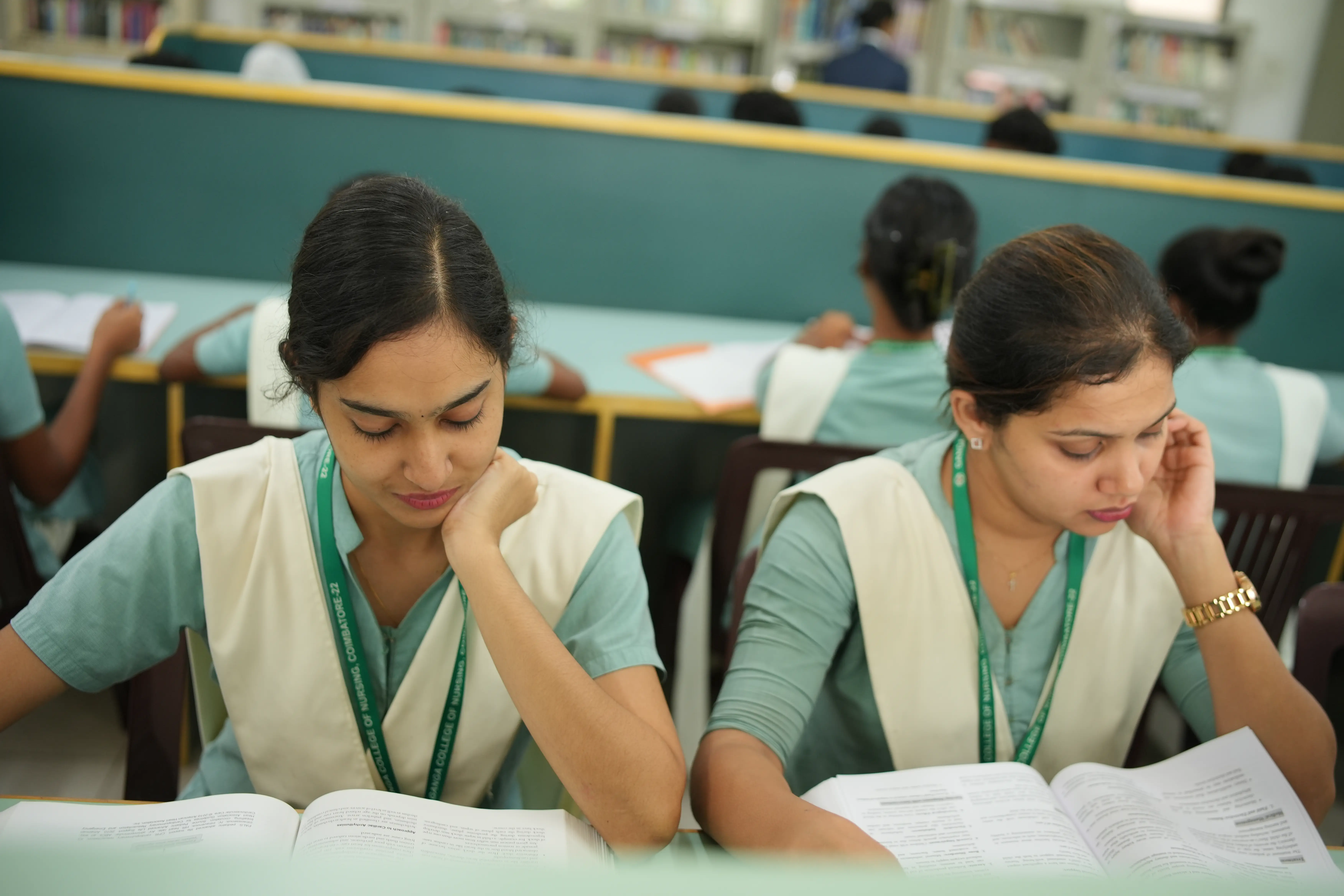 Students studying